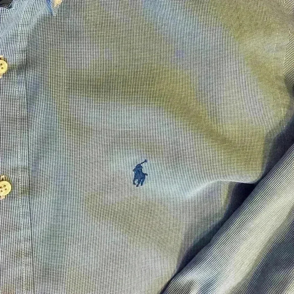 Mens Polo Ralph Lauren Long Sleeve Light Weight Cotton Button Up Shirt L - XL